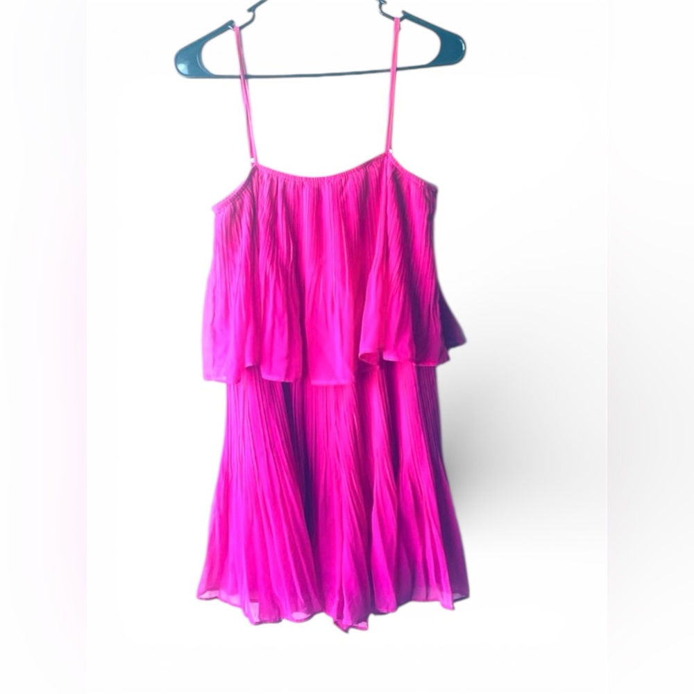 COPY - Pink Pleated Jumpsuit with Ruffled Overlay